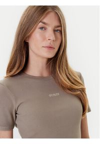 Guess T-Shirt V5YP08 K8RT2 Khaki Slim Fit. Kolor: brązowy. Materiał: wiskoza #2