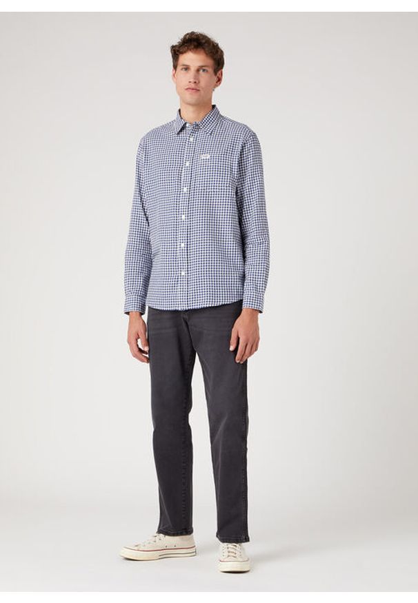 Wrangler - WRANGLER 1 POCKET SHIRT MĘSKA KOSZULA W KRATĘ BLUE RIBBON W5A22LB51 112327218