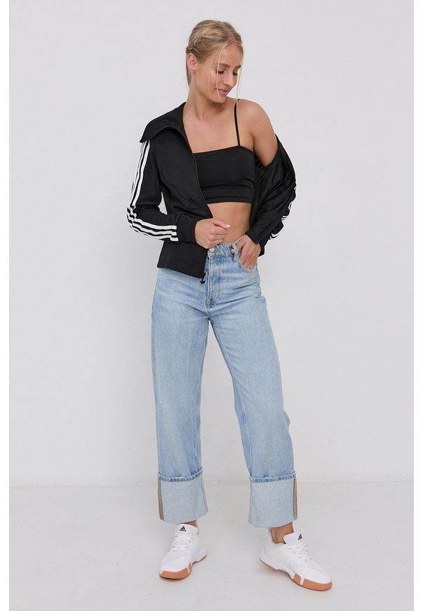 adidas Originals - Bluza. Okazja: na co dzień, na plażę. Kolor: czarny. Materiał: dzianina, materiał. Styl: casual