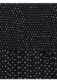 Big-Star - Sukienka damska midi z wiskozy w kropki czarna Sotini 906. Okazja: na wesele, na ślub cywilny. Typ kołnierza: dekolt w karo. Kolor: czarny. Materiał: wiskoza. Wzór: kropki. Sezon: lato. Styl: klasyczny. Długość: midi #2