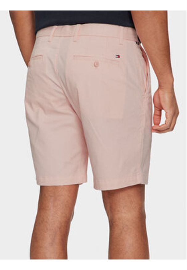 TOMMY HILFIGER - Tommy Hilfiger Szorty materiałowe Brooklyn MW0MW23563 Różowy Regular Fit. Kolor: różowy. Materiał: bawełna