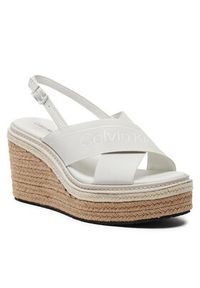 Calvin Klein Espadryle Wedge Sandal 50 He HW0HW01965 Biały. Kolor: biały. Materiał: materiał #5