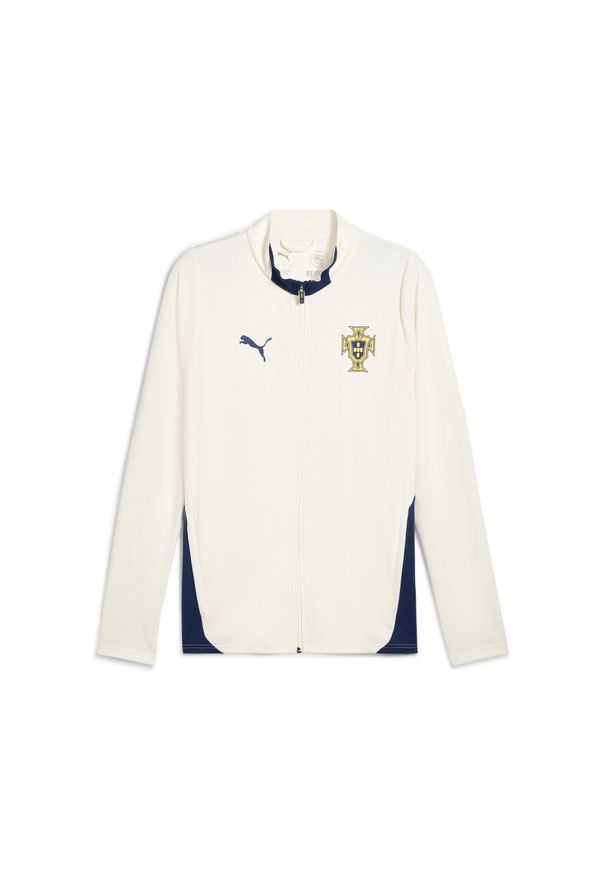 Puma - Męska kurtka treningowa Portugalia PUMA. Kolor: wielokolorowy, niebieski, beżowy. Sport: bieganie