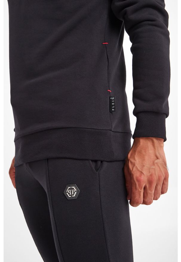 Philipp Plein - BLUZA PHILIPP PLEIN. Materiał: skóra. Długość: długie. Wzór: aplikacja