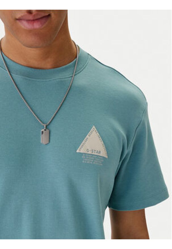 G-Star RAW - G-Star Raw T-Shirt D28593-C812 Niebieski Regular Fit. Kolor: niebieski. Materiał: bawełna