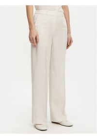 Calvin Klein Spodnie palazzo K20K208381 Beżowy Wide Leg. Kolor: beżowy. Materiał: len, lyocell