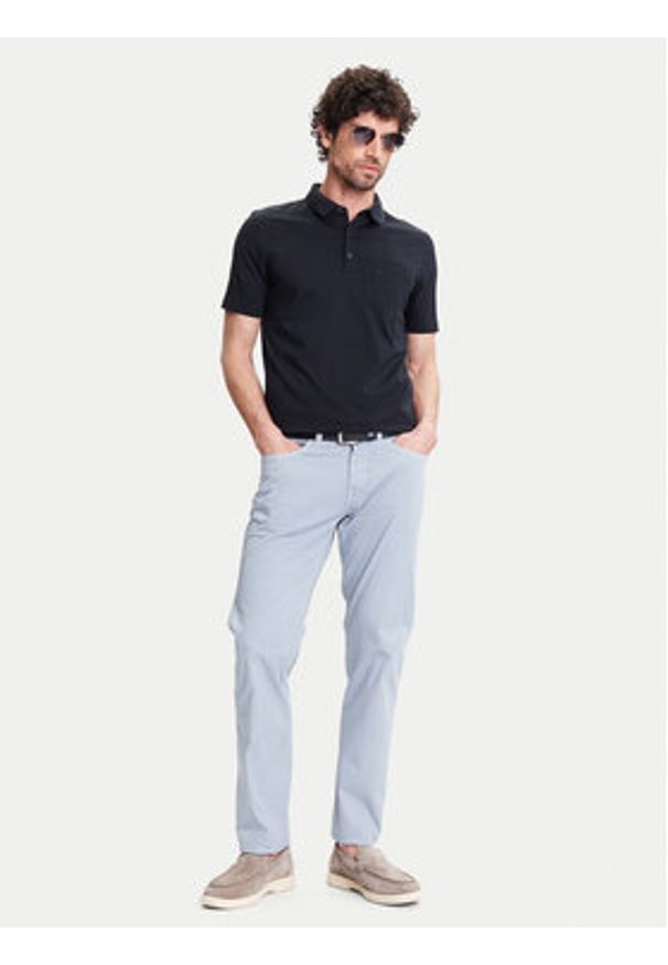 Pierre Cardin Polo C5 21514.2122 Granatowy Regular Fit. Typ kołnierza: polo. Kolor: niebieski. Materiał: bawełna
