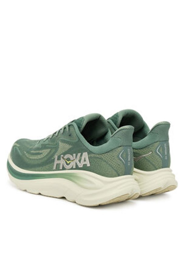 HOKA - Hoka Buty do biegania Clifton 10 1162030 Khaki. Kolor: brązowy. Materiał: materiał