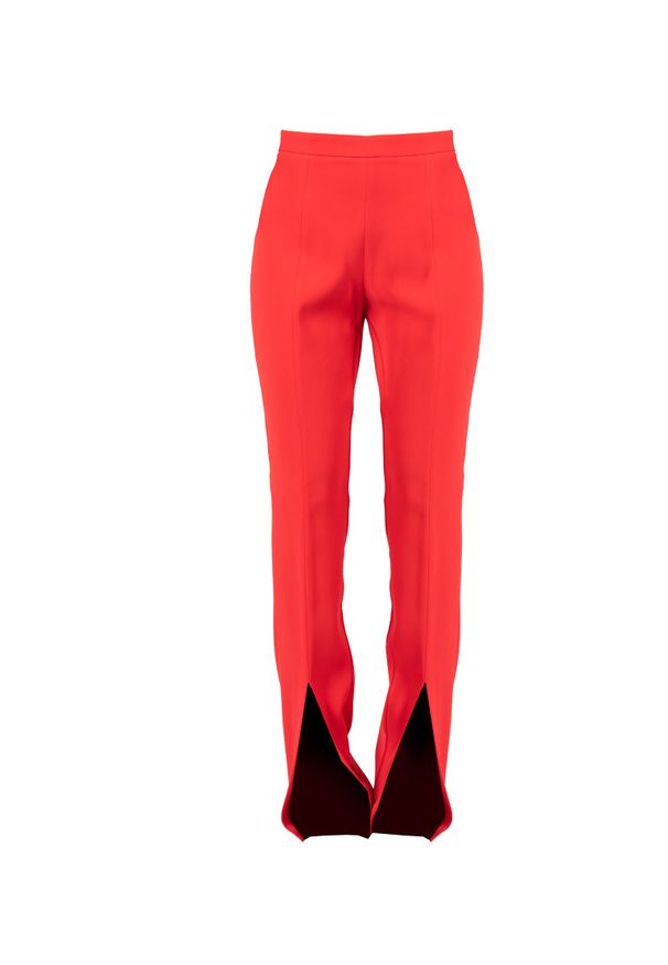 Pinko Spodnie "Sermiento" | 100549 7624 | Kobieta | Czerwony. Stan: podwyższony. Kolor: czerwony. Materiał: poliester, elastan. Wzór: gładki. Styl: retro, elegancki