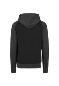 BUILD YOUR BRAND - Męska Raglanowa Bluza Z Kapturem. Typ kołnierza: kaptur. Kolor: wielokolorowy, czarny, szary. Długość rękawa: raglanowy rękaw