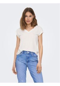 only - ONLY T-Shirt Free 15287041 Biały Regular Fit. Kolor: biały. Materiał: syntetyk #1