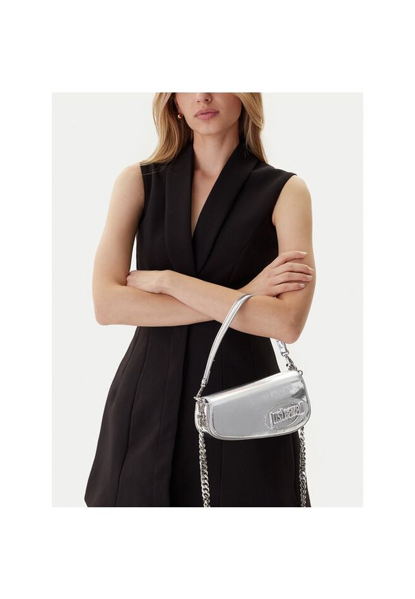 Torebka Just Cavalli. Kolor: srebrny
