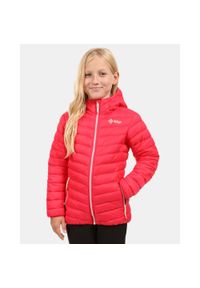 Ocieplana kurtka dziewczęca Kilpi REBEKI-JG. Kolor: różowy. Sport: turystyka piesza #1