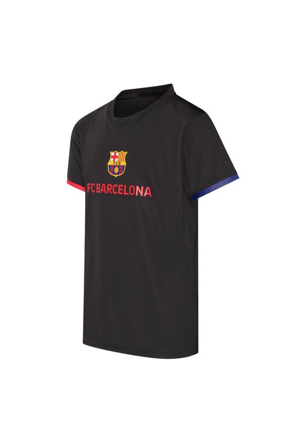 Koszulka piłkarska męska FC Barcelona. Kolor: czarny. Sport: piłka nożna