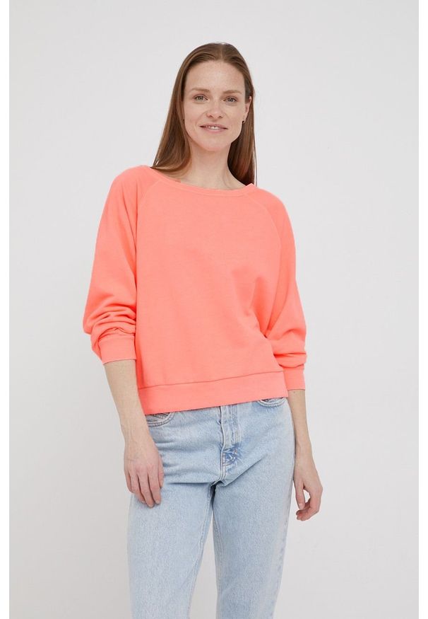 GAP bluza damska kolor różowy wzorzysta. Kolor: różowy. Długość rękawa: raglanowy rękaw