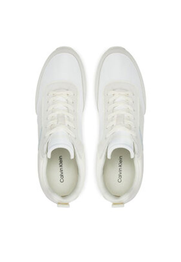 Calvin Klein Sneakersy Low Top Lace Up Mix HM0HM01554 Biały. Kolor: biały. Materiał: materiał