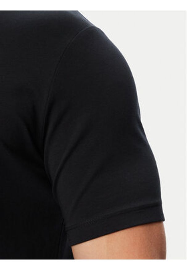 Karl Lagerfeld - KARL LAGERFELD T-Shirt 755750 563221 Granatowy Regular Fit. Typ kołnierza: dekolt w karo. Kolor: niebieski. Materiał: bawełna