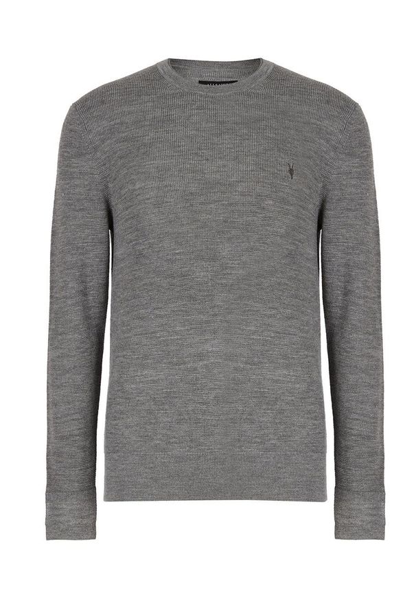 AllSaints Sweter wełniany męski kolor czarny. Okazja: na co dzień. Kolor: czarny. Materiał: wełna. Długość rękawa: długi rękaw. Długość: długie. Styl: casual