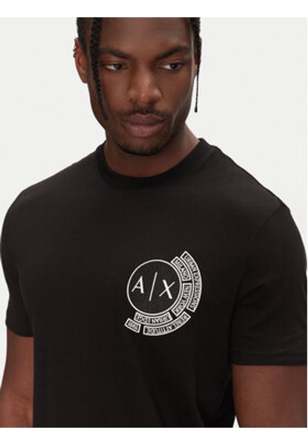 Armani Exchange T-Shirt XM000556 AF10358 UC001 Czarny Regular Fit. Kolor: czarny. Materiał: bawełna
