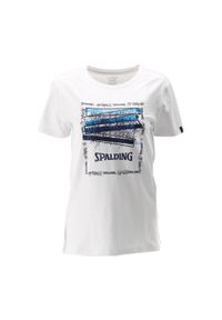 SPALDING - Koszulka damska Spalding Logo. Kolor: wielokolorowy, niebieski, biały. Sport: koszykówka #1