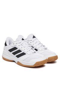 Adidas - adidas Buty halowe Ligra 8 Indoor Shoes Kids IH8244 Biały. Kolor: biały. Materiał: materiał #7