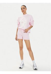 Adidas - adidas Bluza French Terry Print IS4299 Różowy Loose Fit. Kolor: różowy. Materiał: bawełna. Wzór: nadruk #5
