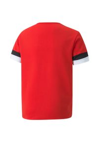 Koszulka piłkarska dla dzieci Puma teamRISE Jersey Jr. Kolor: czerwony, wielokolorowy, czarny. Materiał: jersey. Sport: piłka nożna