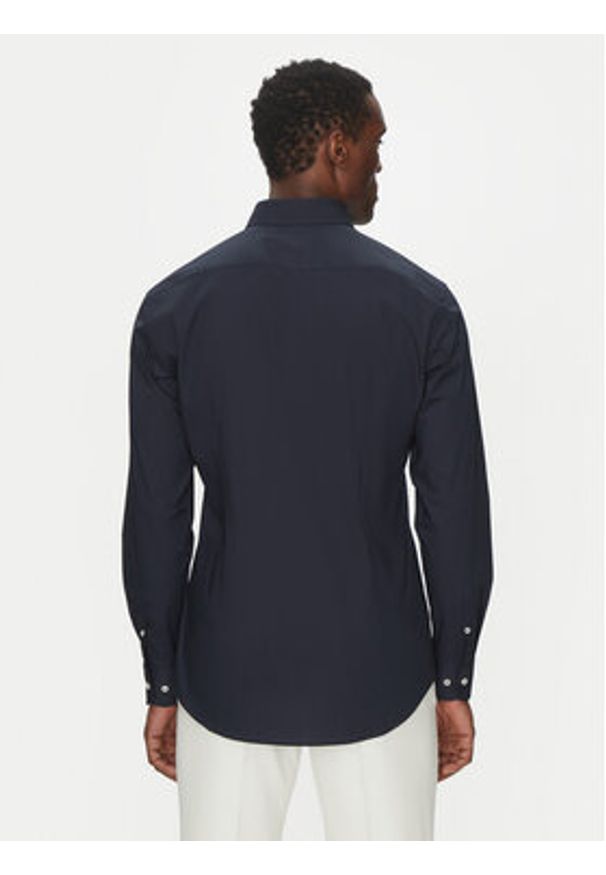 BOSS Koszula H-HANK-kent-C3-214 50538949 Granatowy Slim Fit. Typ kołnierza: kołnierzyk klasyczny. Kolor: niebieski. Materiał: bawełna