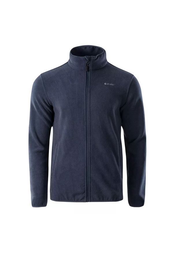 Hi-tec - Polar męski Hi-Tec Zoe - indygo, Rozmiar XXXL. Typ kołnierza: kołnierzyk stójkowy. Materiał: polar