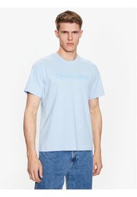 Trussardi Jeans - Trussardi T-Shirt 52T00724 Błękitny Regular Fit. Kolor: niebieski. Materiał: bawełna #1