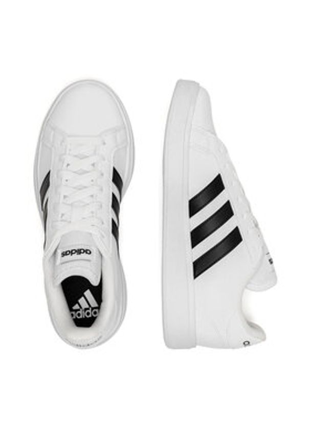 Adidas - adidas Sneakersy GRAND COURT BASE 2.0 GW9261 Biały. Kolor: biały. Materiał: skóra