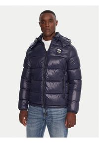 Karl Lagerfeld - KARL LAGERFELD Kurtka zimowa 505022 554590 Granatowy Regular Fit. Typ kołnierza: dekolt w karo. Kolor: niebieski. Materiał: syntetyk. Sezon: zima
