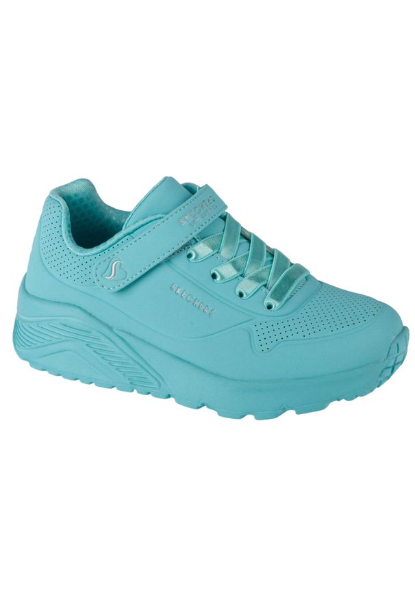 skechers - Buty do chodzenia dla dzieci Skechers Uno Lite. Kolor: niebieski. Materiał: materiał, syntetyk, tkanina. Szerokość cholewki: normalna. Sport: turystyka piesza