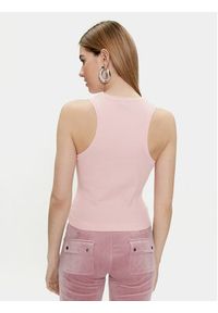 Juicy Couture Top Beckham JCBLV223811 Różowy Slim Fit. Kolor: różowy. Materiał: bawełna #2
