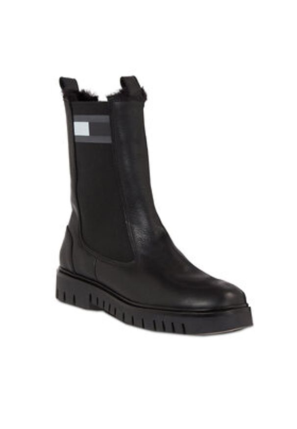 Tommy Jeans Sztyblety Tjw Warmlined Chelsea Boot EN0EN02313 Czarny. Kolor: czarny. Materiał: skóra
