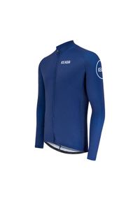 KEADA SPORTS - Męska koszulka kolarska z długim rękawem – Granatowa. Kolor: niebieski. Długość rękawa: długi rękaw. Długość: długie. Sport: kolarstwo