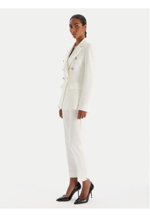 Maryley Spodnie materiałowe 25IB52Z/M17/43BC Biały Regular Fit. Kolor: biały. Materiał: syntetyk