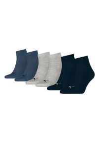 Puma Skarpety Quarter Plain 3-Pack 93858914. Kolor: niebieski, szary, wielokolorowy. Sport: bieganie