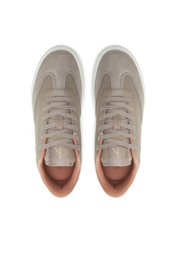 Calvin Klein Jeans Sneakersy Classic Cupsole Low Mix Mg Wn YW0YW01636 Beżowy. Kolor: beżowy. Materiał: materiał
