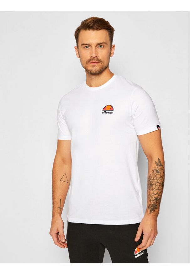 Ellesse T-Shirt Canaletto SHS04548 Biały Regular Fit. Kolor: biały. Materiał: bawełna