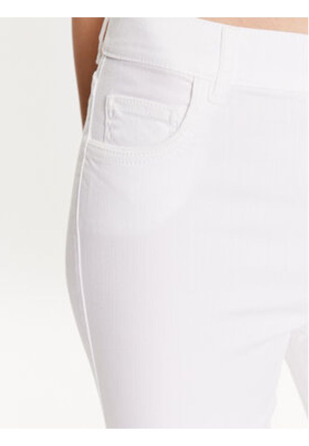 Marella Spodnie materiałowe Peseta 2331310635 Biały Slim Fit. Kolor: biały. Materiał: bawełna