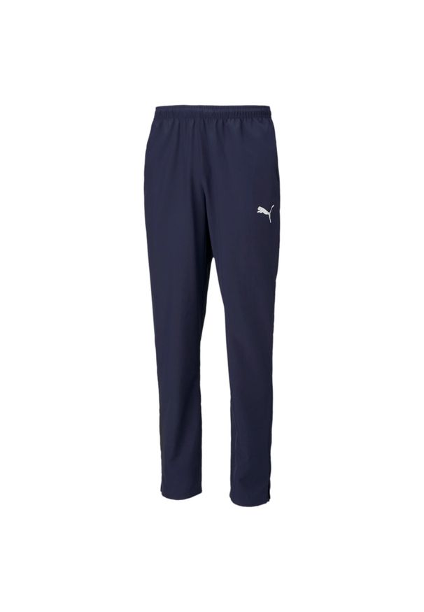 Spodnie męskie Puma teamRISE Sideline Pants. Kolor: niebieski, wielokolorowy, biały. Sport: piłka nożna