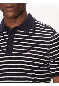 TOMMY HILFIGER - Tommy Hilfiger Polo Essential Cotton Knitted Polo MW0MW37396 Granatowy Regular Fit. Typ kołnierza: polo. Kolor: niebieski. Materiał: bawełna