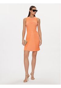 Guess Sukienka dzianinowa Allie W4RK20 Z2YN2 Pomarańczowy Slim Fit. Kolor: pomarańczowy. Materiał: syntetyk #2