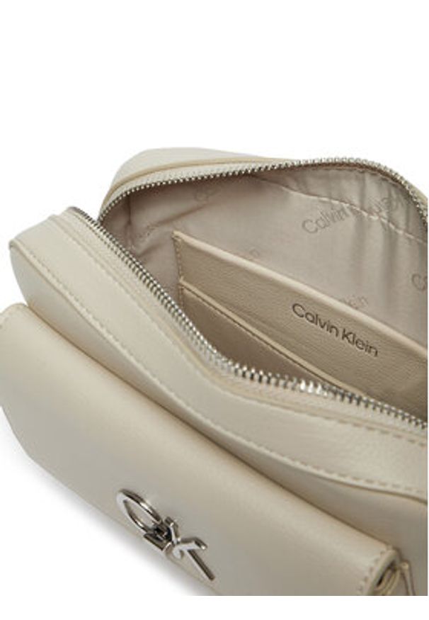 Calvin Klein Torebka Re-Lock Camera K60K612538 Écru. Materiał: skórzane