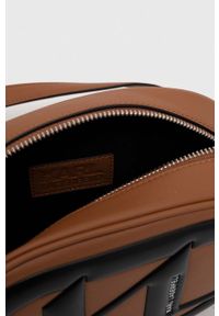 Karl Lagerfeld torebka skórzana kolor brązowy. Kolor: brązowy. Materiał: skórzane #5