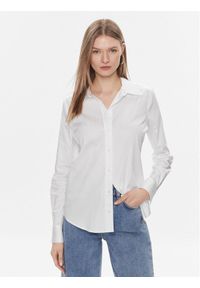 Calvin Klein Koszula K20K206462 Biały Slim Fit. Kolor: biały. Materiał: bawełna