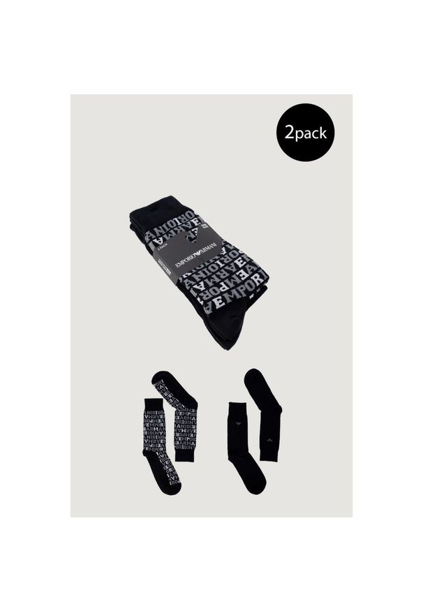 Skarpetki Mężczyzna EMPORIO ARMANI CONNECTED 2PACK. Kolor: czarny