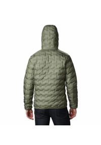 columbia - Kurtka Turystyczna Puchowa Męska Columbia Delta Ridge Down Hooded Jacket. Kolor: zielony. Materiał: puch. Sport: turystyka piesza