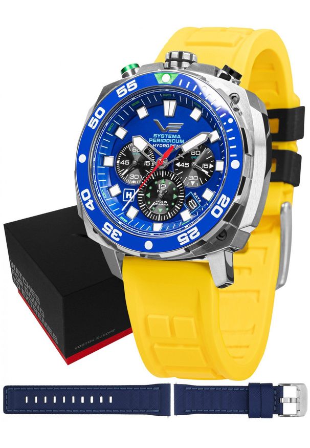 Zegarek męski Vostok Europe VK67-650A720SY żółty. Kolor: żółty